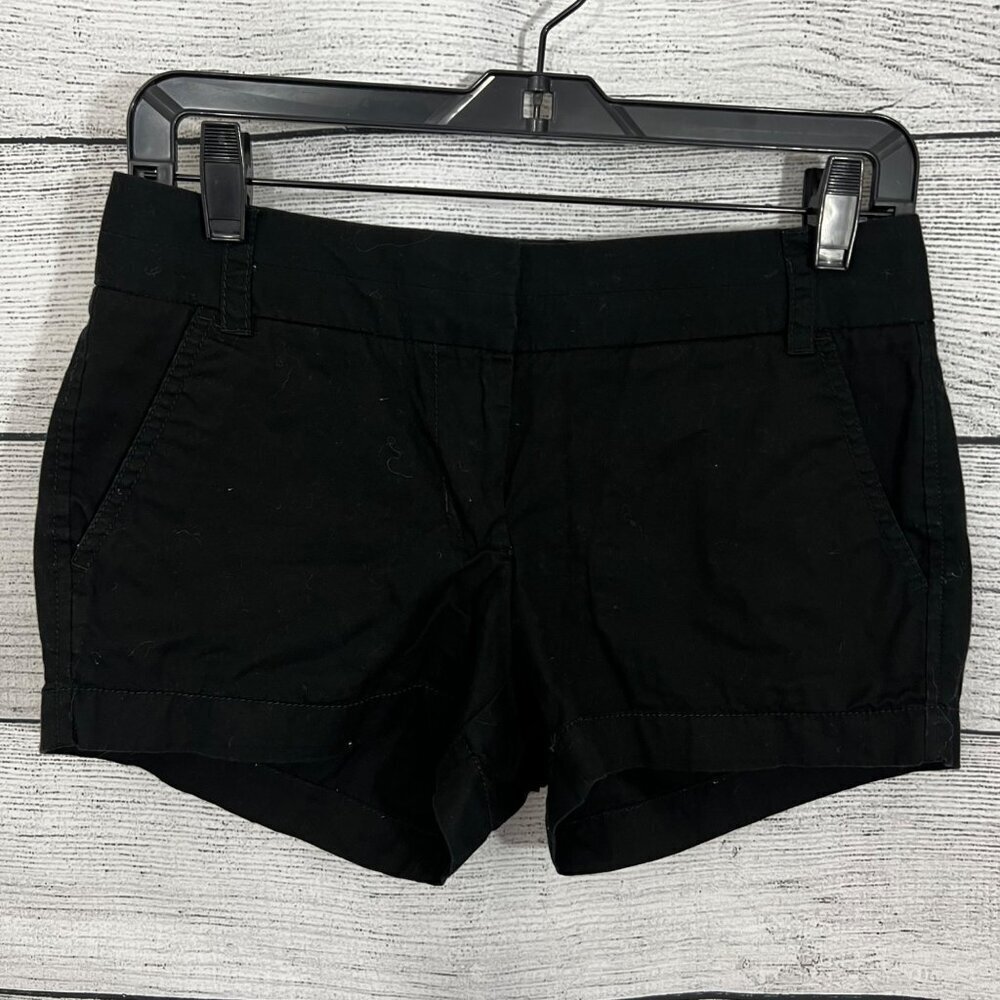 J. Crew Black Cotton Casual Shorts, Size 0